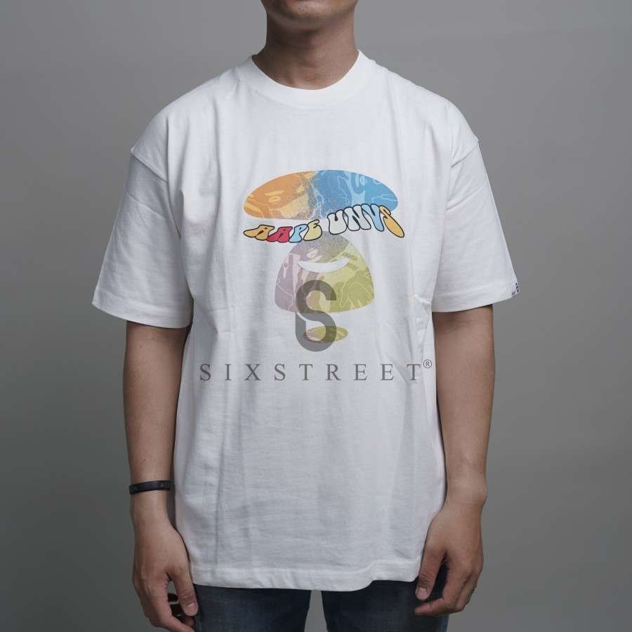 AAPE Tee UNVS Head Logo White