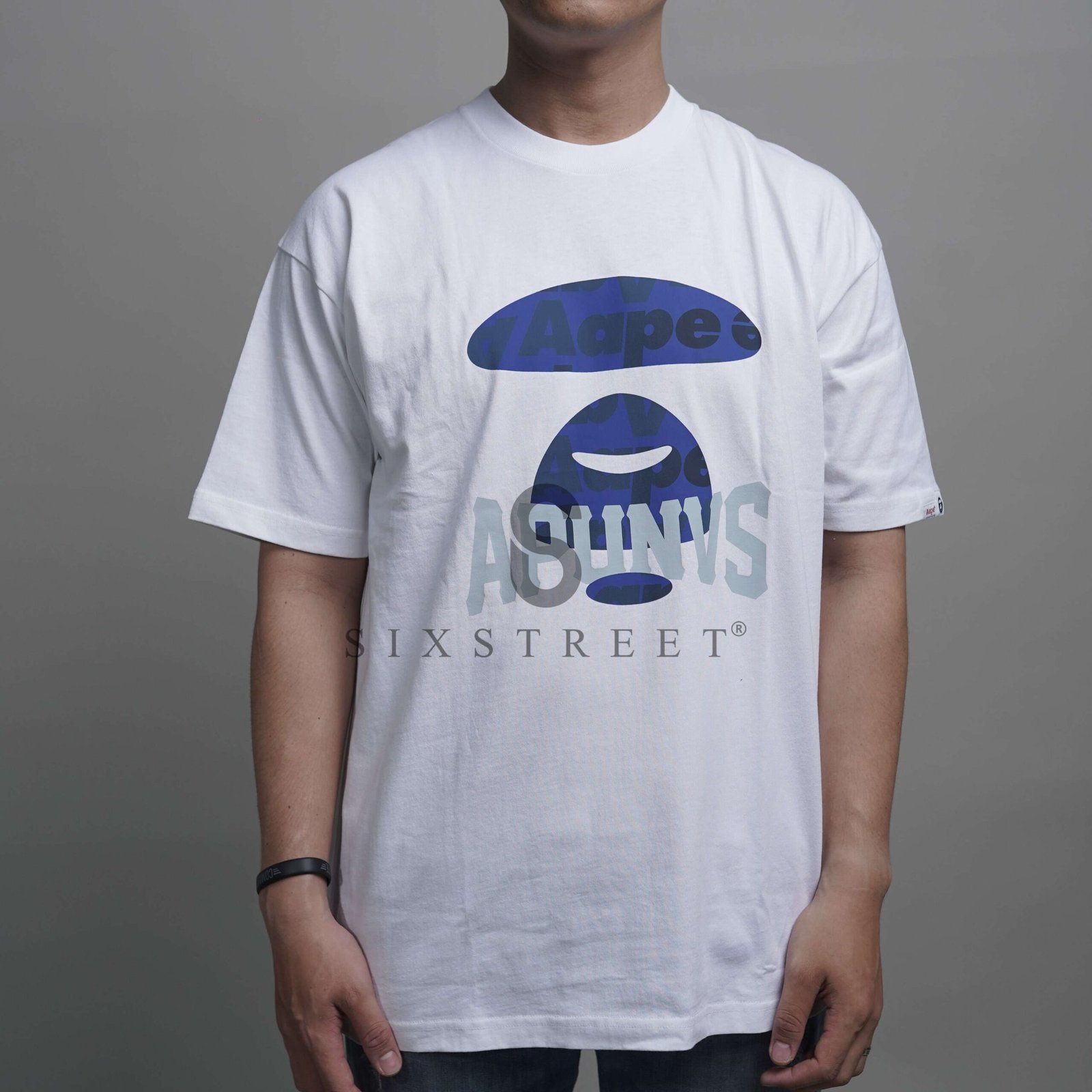 AAPE Tee Head Logo Baseball White