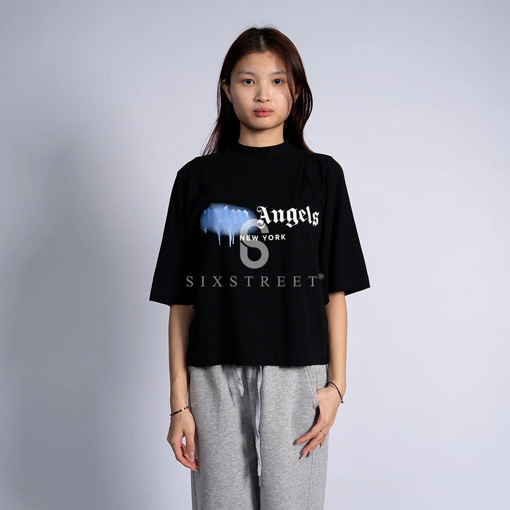 PALM ANGELS Tee NewYork Sprayed Black