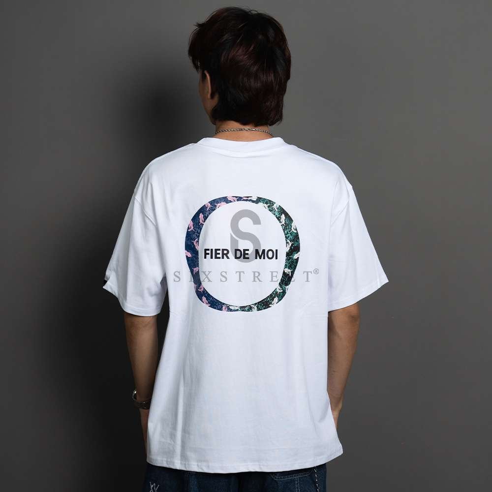 FIER DE MOI Tee Iris Circle Print White