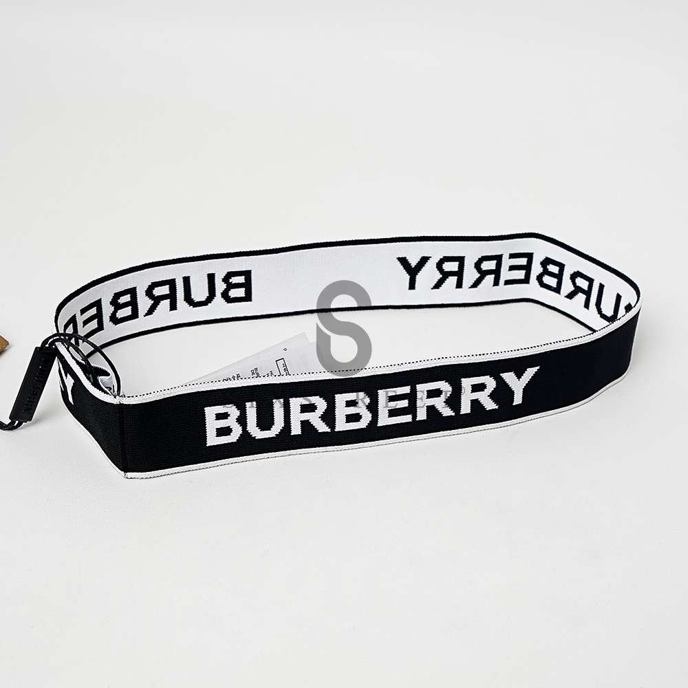 Burberry Headband Logo Black White