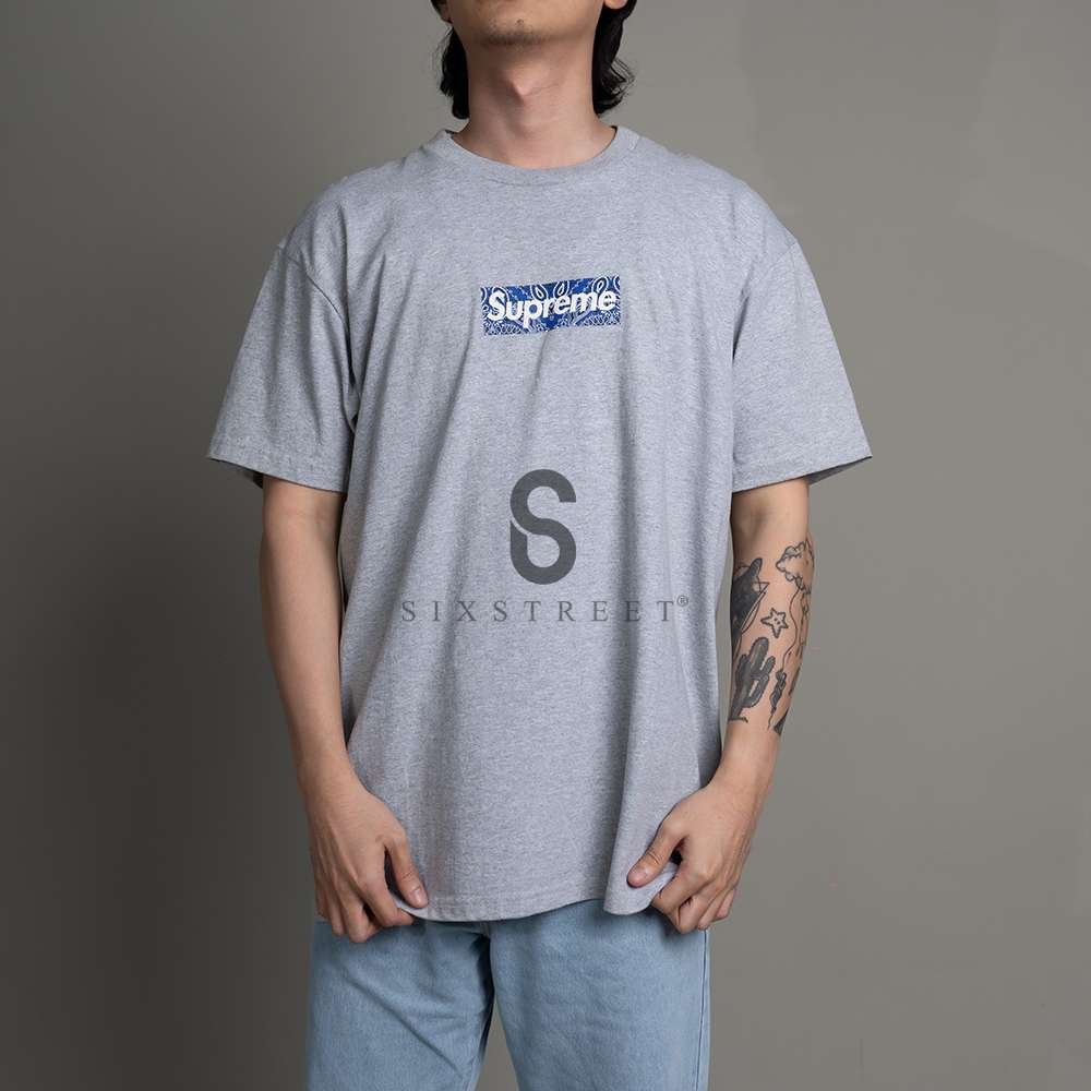 SUPREME Tee Bogo Bandana Grey