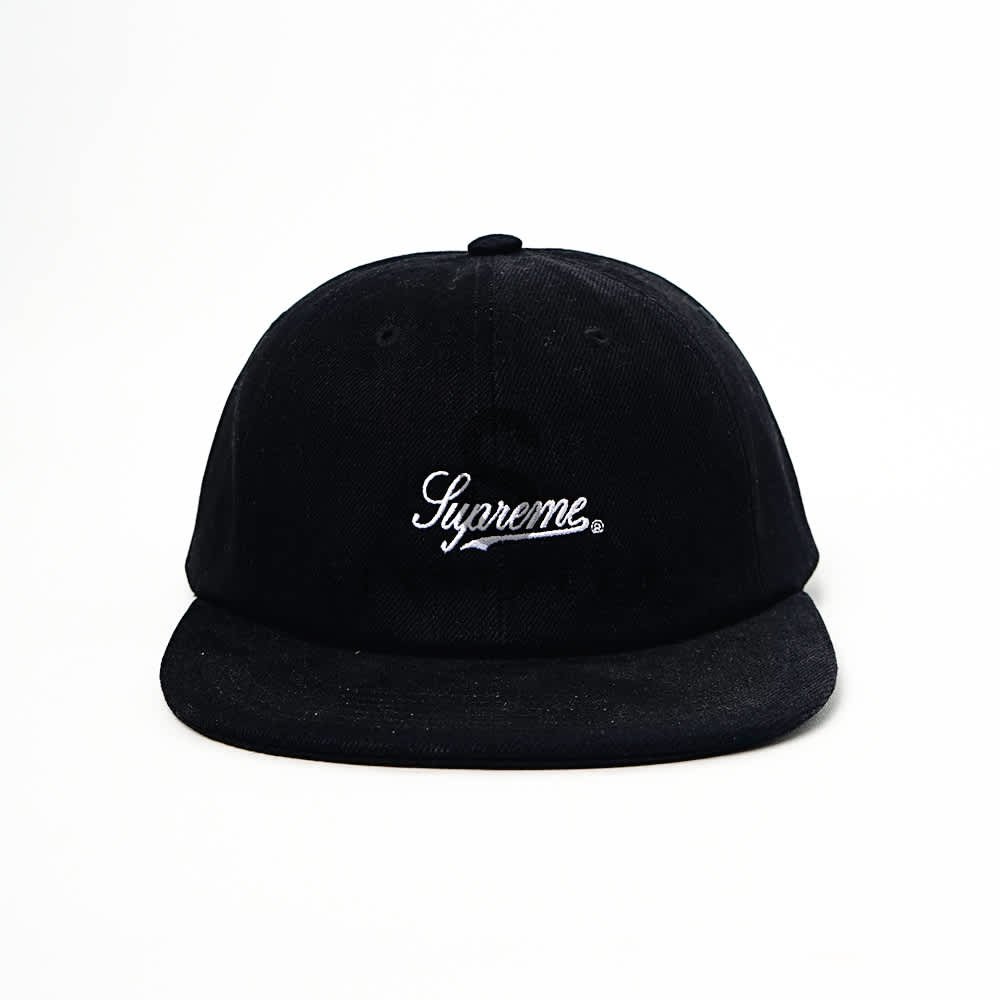 SUPREME Cap Script Logo 6 Panel SS24 Black