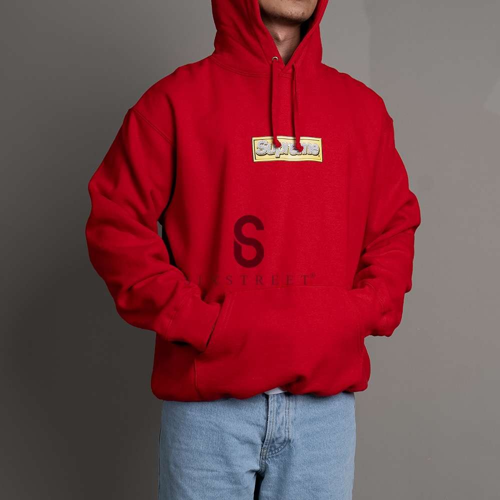 SUPREME Hoodie Bogo Bling Red