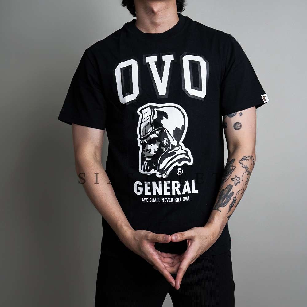 BAPE Tee x OVO General Black