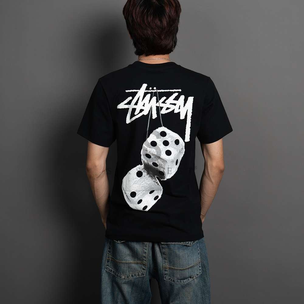 STUSSY Tee Fuzzy Dice Black
