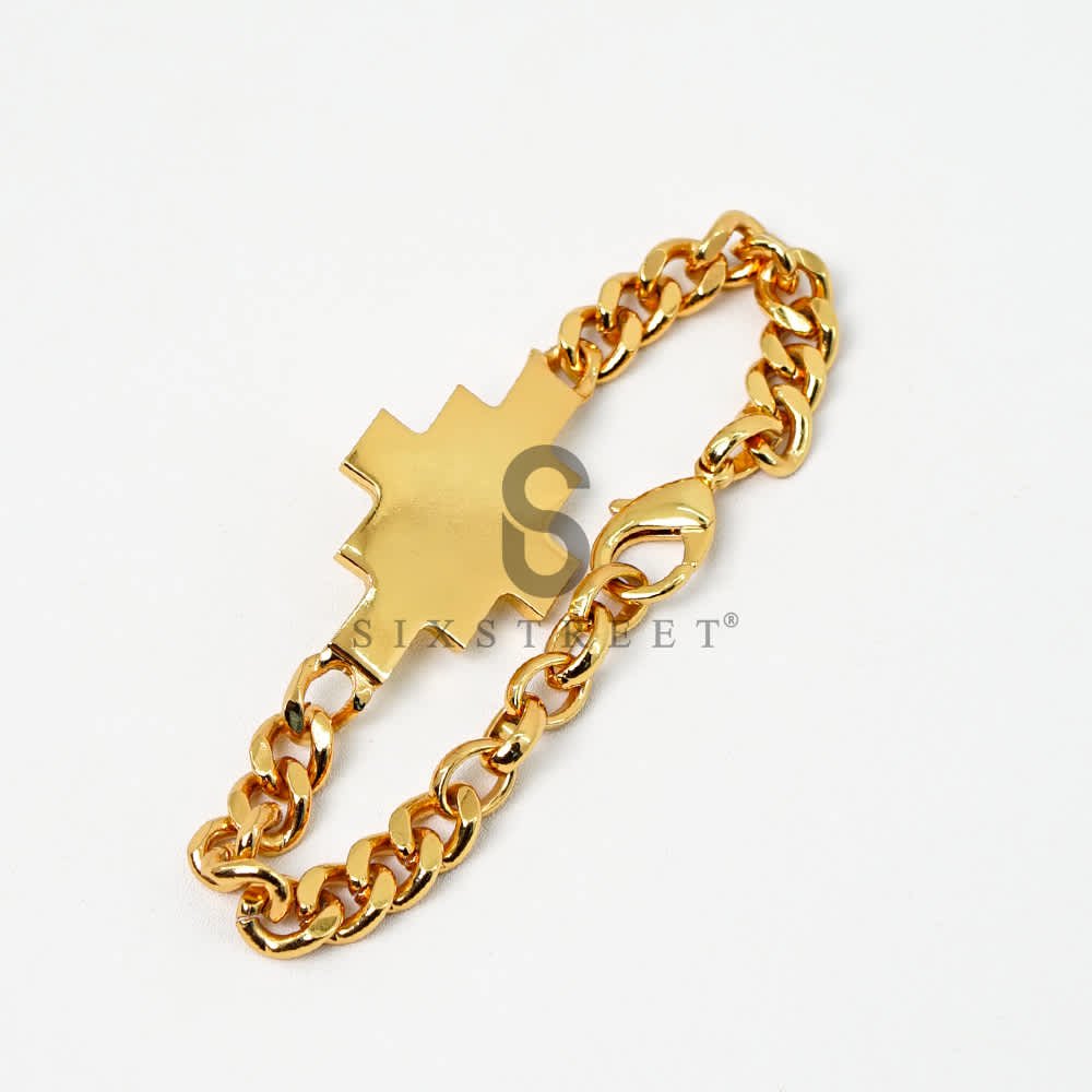 MARCELO BURLON Bracelet Cross Chain Gold