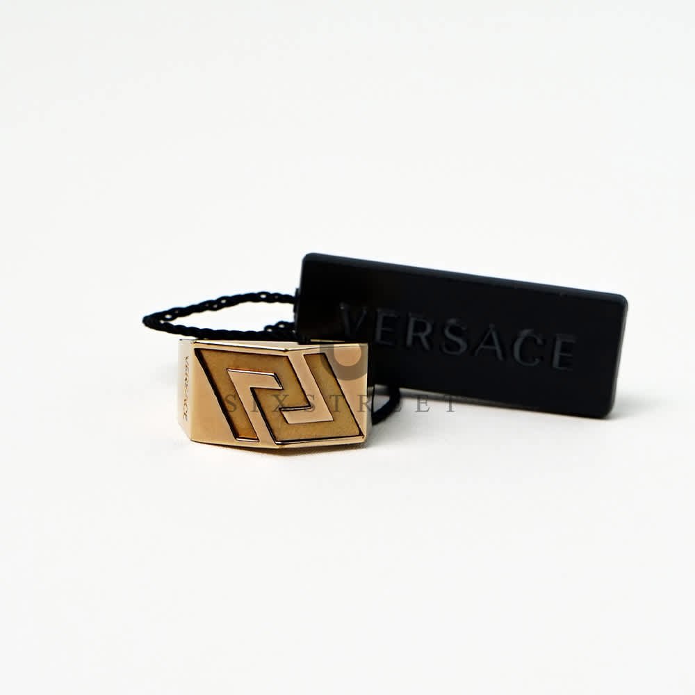 VERSACE Ring Gold Logo Dembossed