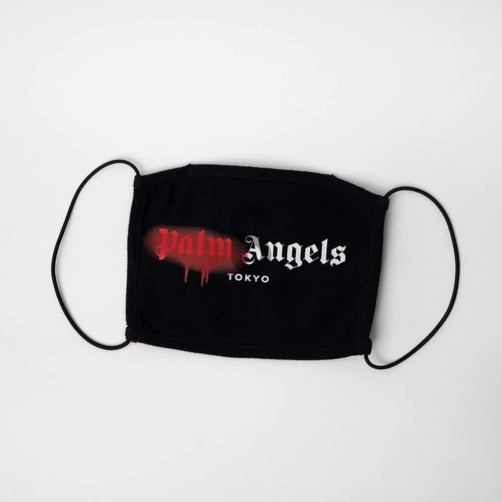 PALM ANGELS Mask Spray Logo Black Red