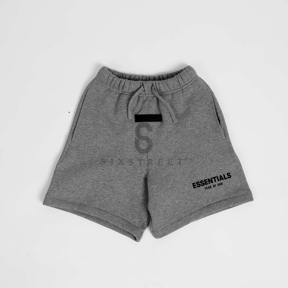 ESSENTIAL KIDS Sweatshort Flocked Dark Oatmeal
