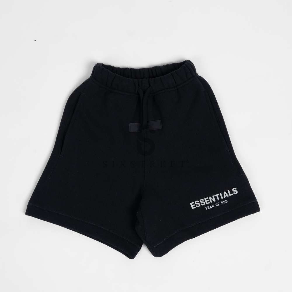 ESSENTIAL KIDS Sweatshort Flocked Black