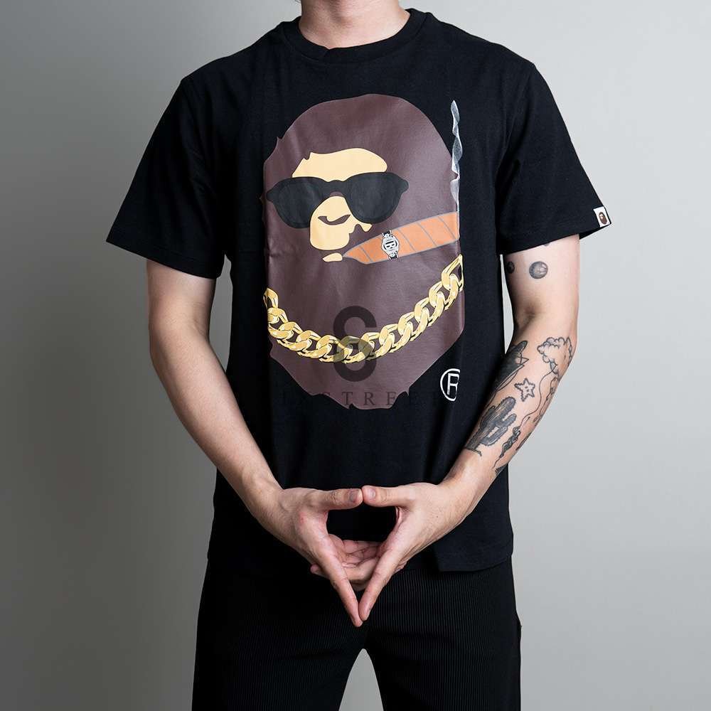 BAPE Tee Cigar Big Ape Head Black