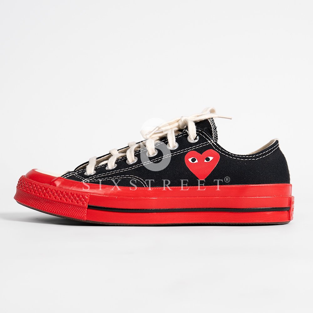 CONVERSE Low Top CDG Black Red A01795C