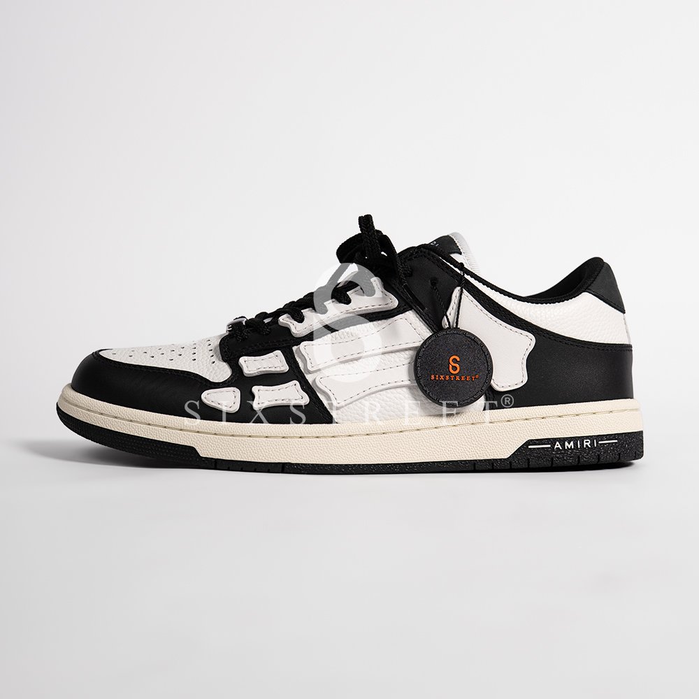 AMIRI Skel Top Low Black White PXMFS002004