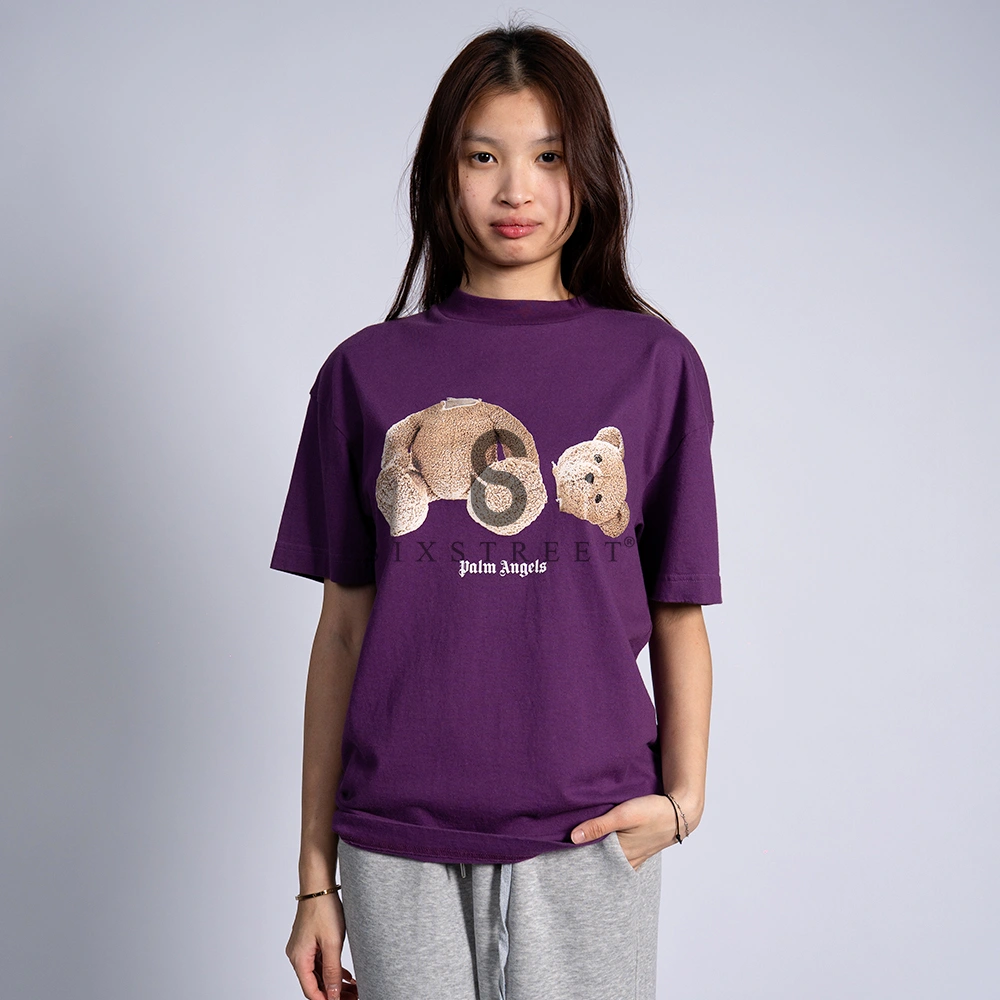 PALM ANGELS Tee Classic Bear Purple
