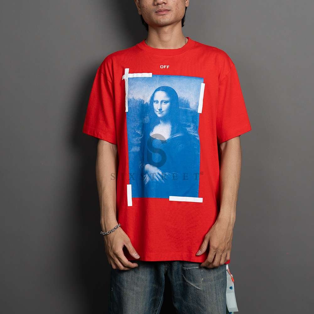 OFF WHITE Tee Mona Blue Red