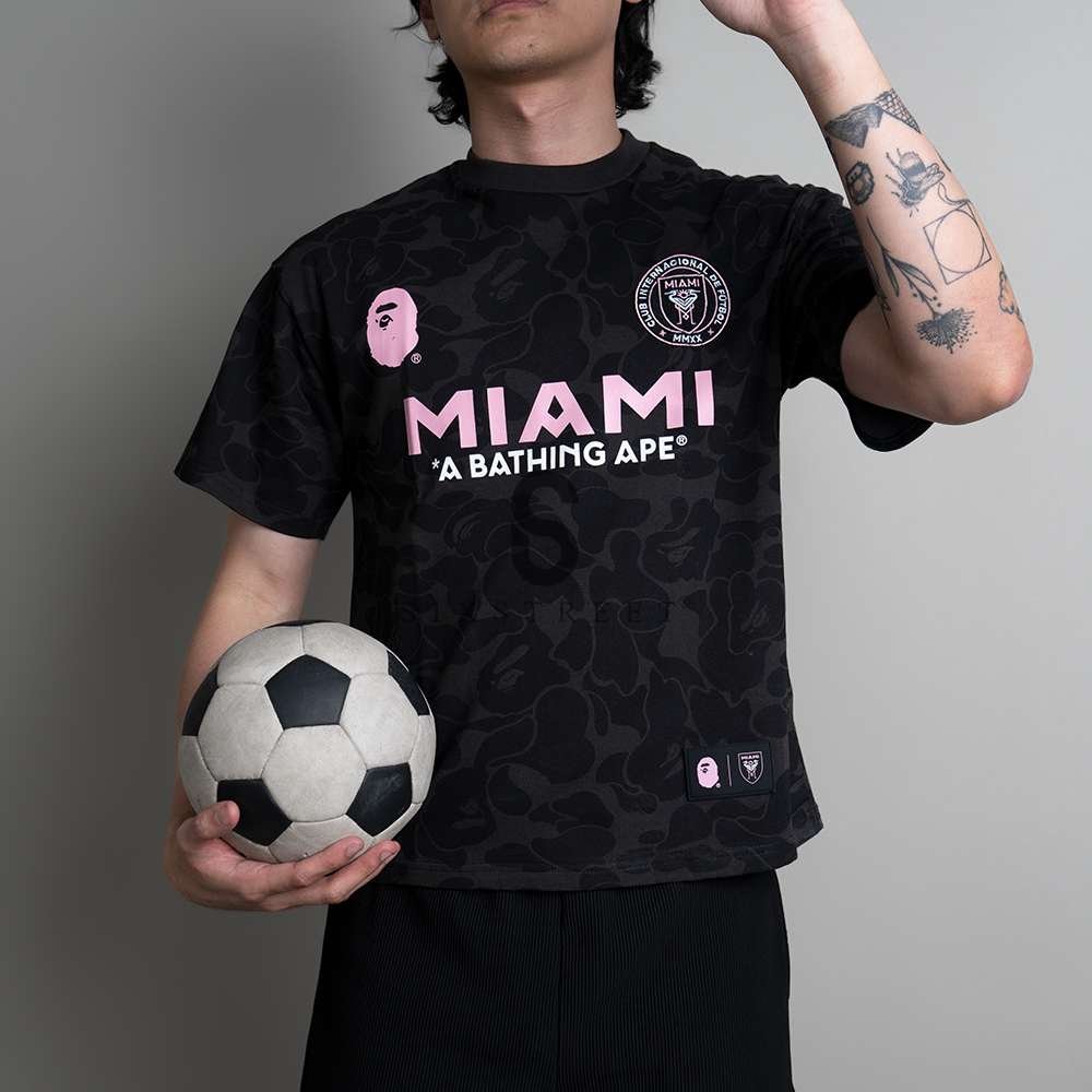 BAPE Tee x Inter Miami CF Camo Black