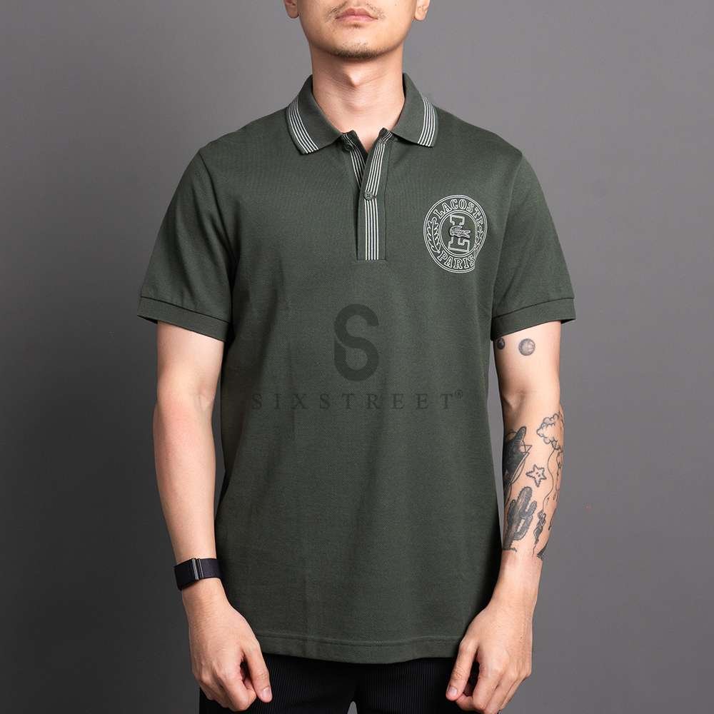 LACOSTE Polo Shirt L.12.12 Petit Pique Regular Fit Moss Green