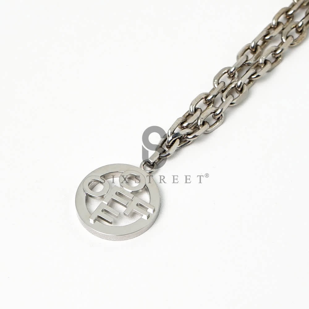 OFF WHITE Necklace Logo Cross Silver
