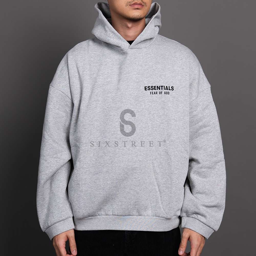 ESSENTIAL Hoodie Fleece Light Heather Gray