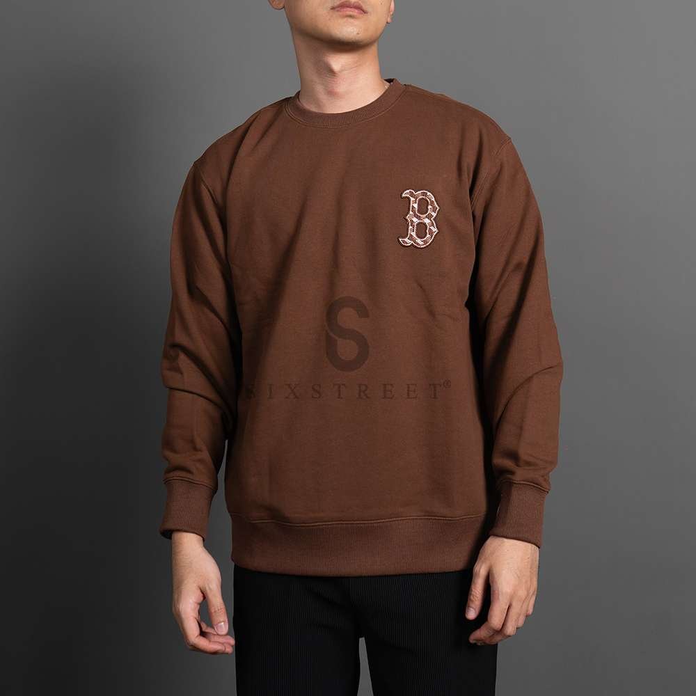 MLB Sweater Monogram Boston Big Back Logo Brown