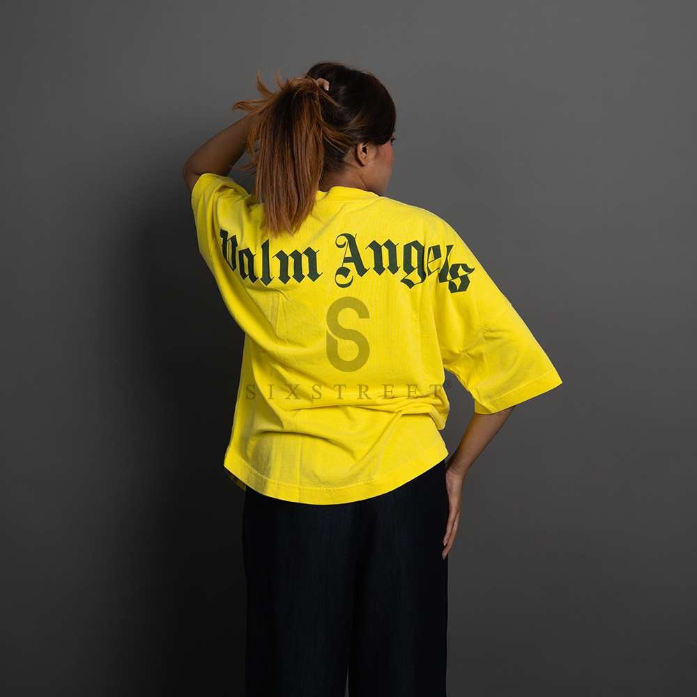 PALM ANGELS Tee Classic Logo Yellow