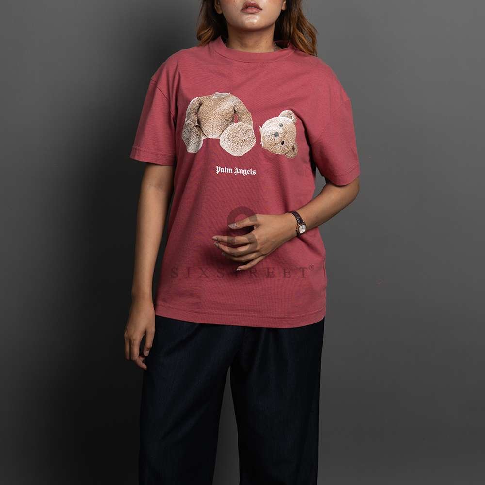 PALM ANGELS Tee Classic Bear Pink