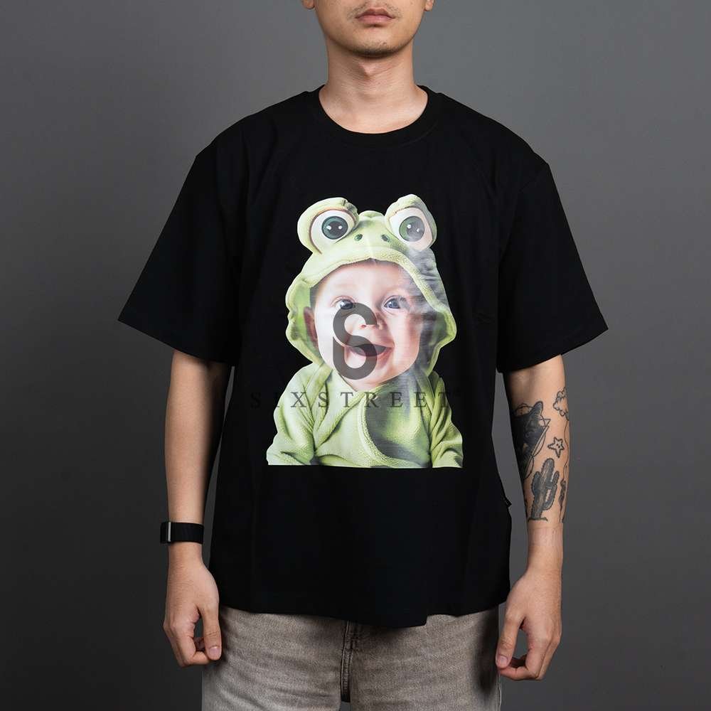 ADLV Tee Baby Face Frog Black