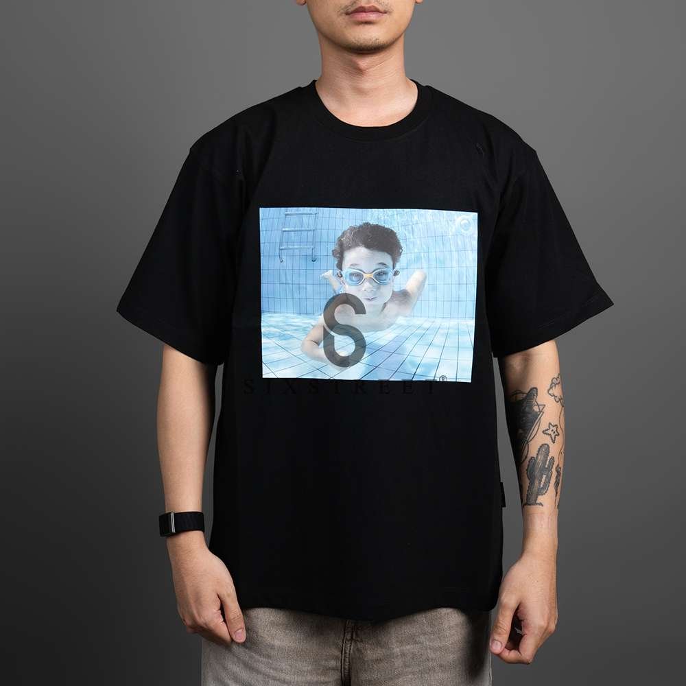 ADLV Tee Baby Face Diving Boy Black