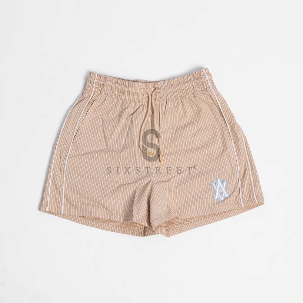 ADLV x Lisa Short A Logo Emblem Patch Stripe Beige