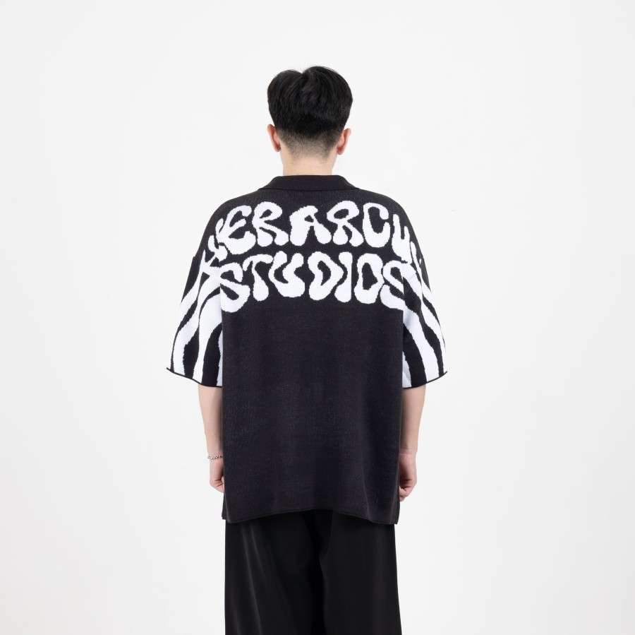 HIERARCHY STUDIOS Shirt Knit Polo Fluid Black