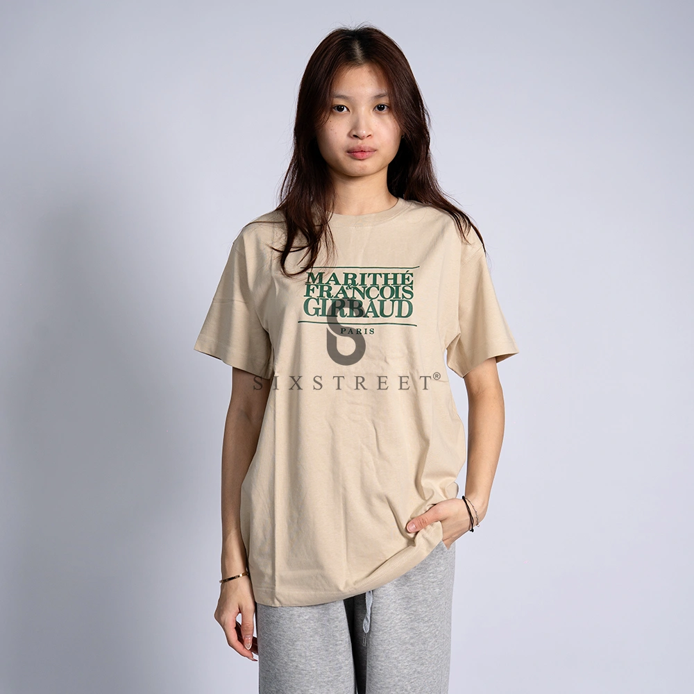 MARITHE Tee Classic Logo Light Khaki Beige