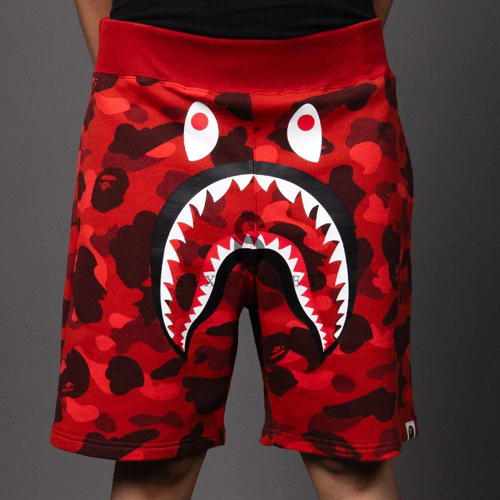 BAPE Short Color Camo Shark Red