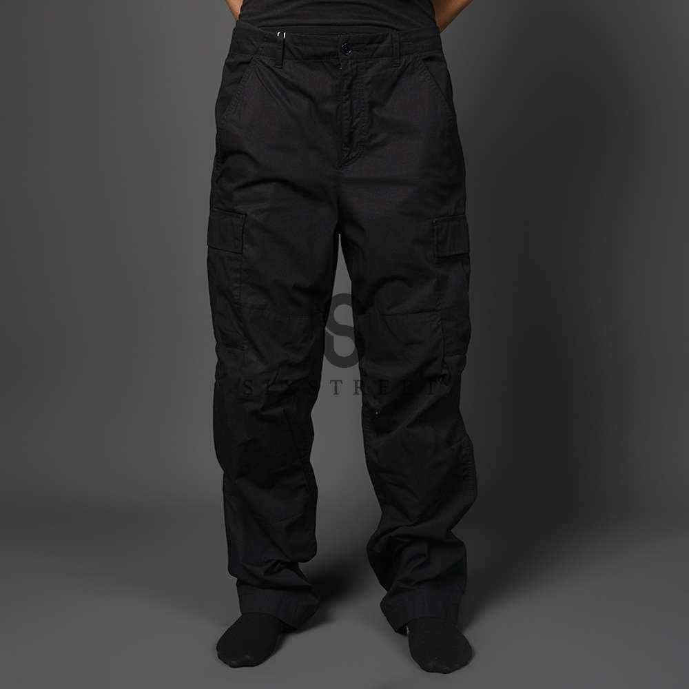 LACOSTE Cargo Pants Lightweight Cotton Multipocket Black