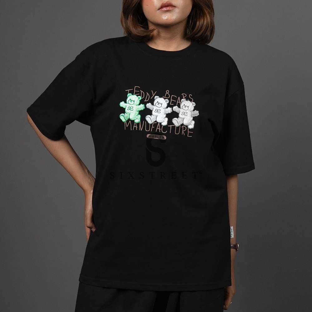 AMBLER Tee Three Walking Bear Black