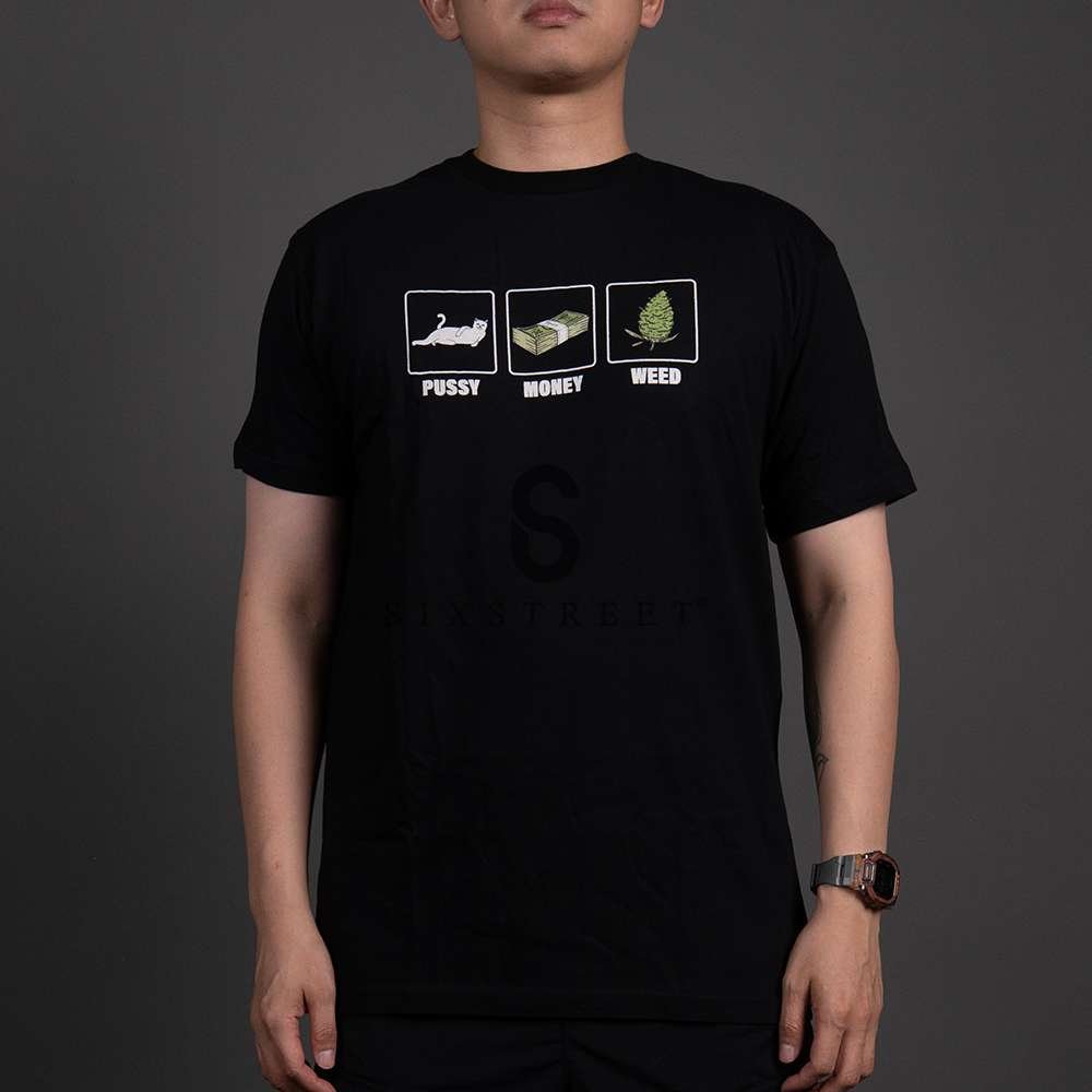 RIPNDIP Tee Pussy Money Weed Black