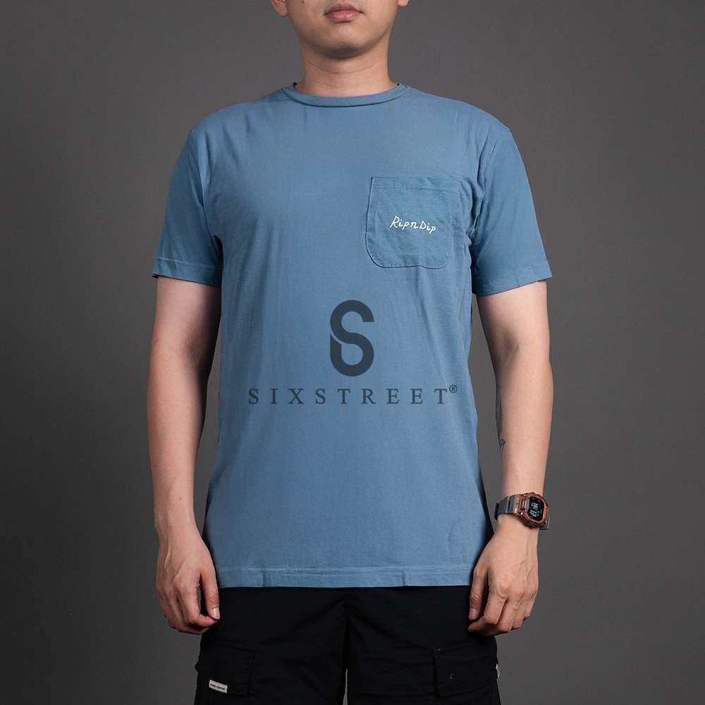RIPNDIP Tee Nerma Lisa Pocket Light Slate