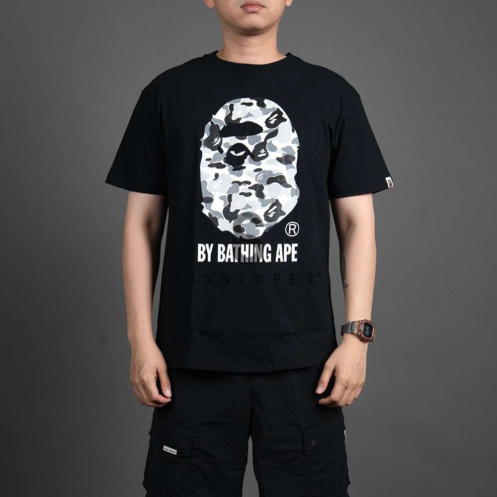 BAPE Tee Big Ape Head ABC Camo Grey Black