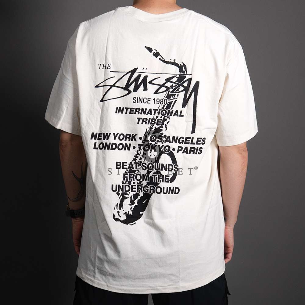 STUSSY Tee Beat Sounds Cream