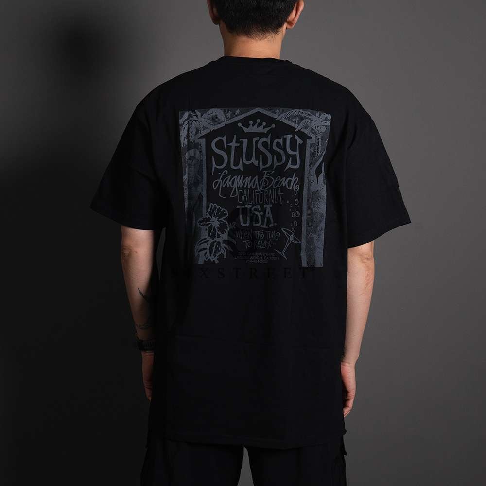 STUSSY Tee Beach House Black