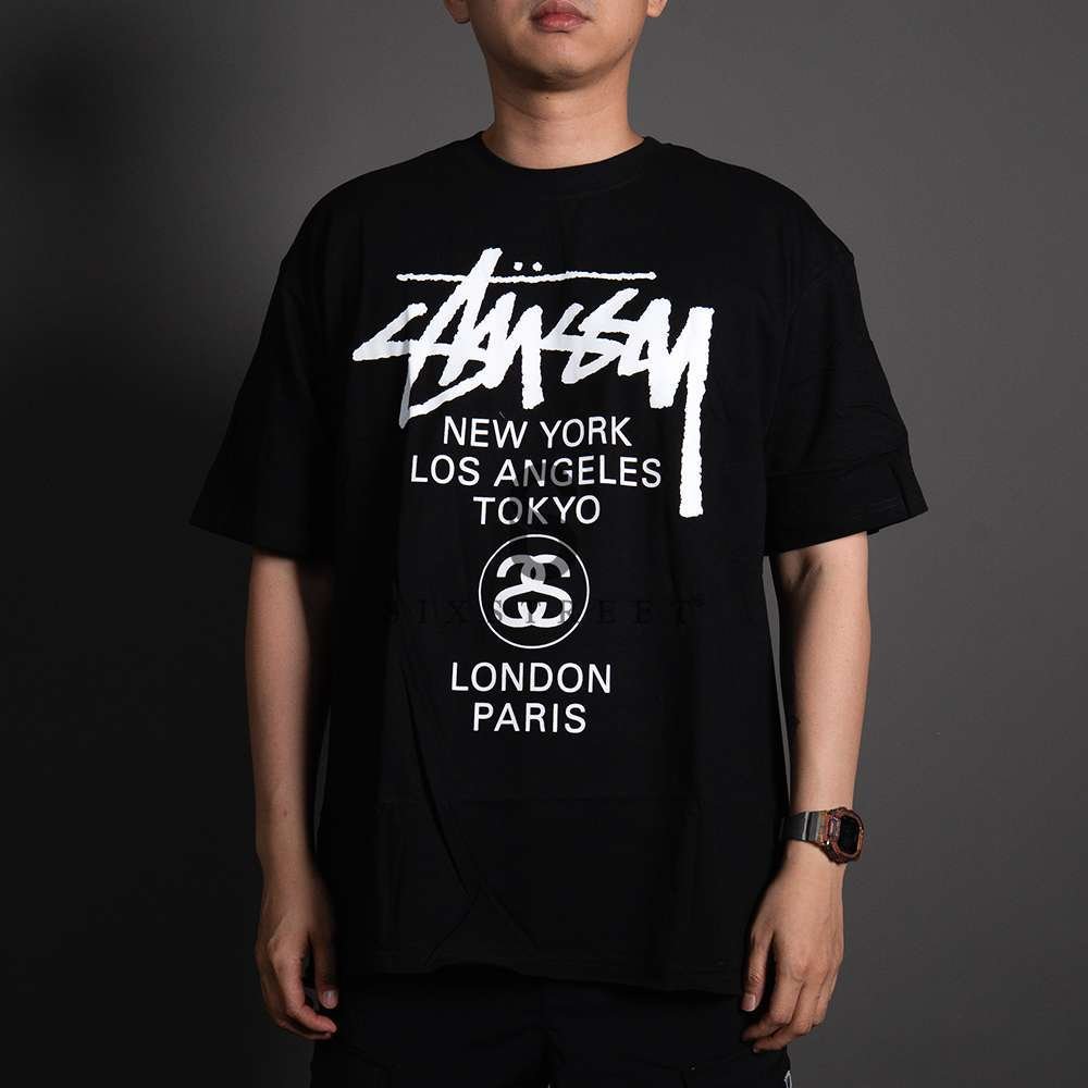 STUSSY Tee World Tour Black