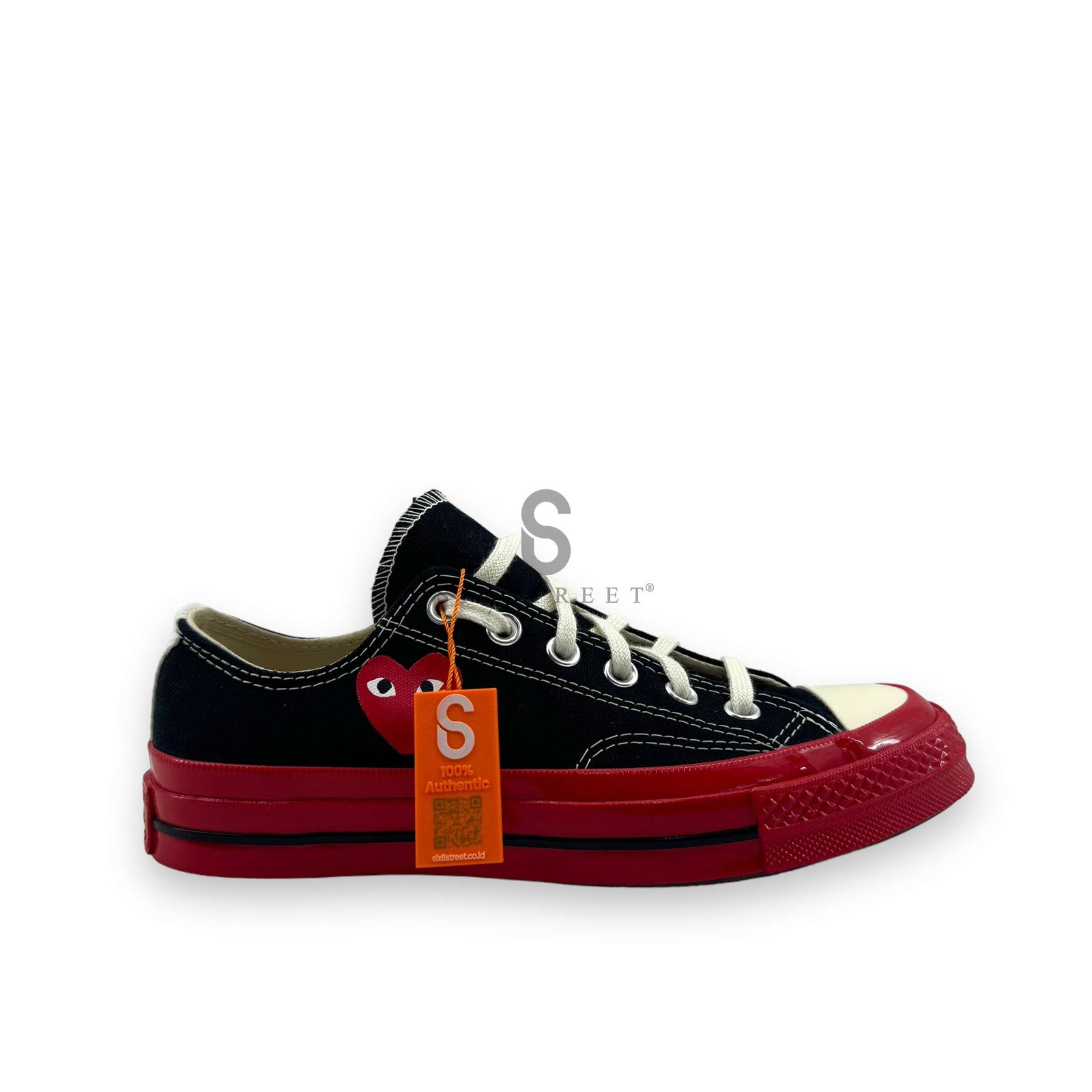 CONVERSE Low Top CDG Black Red A01795C