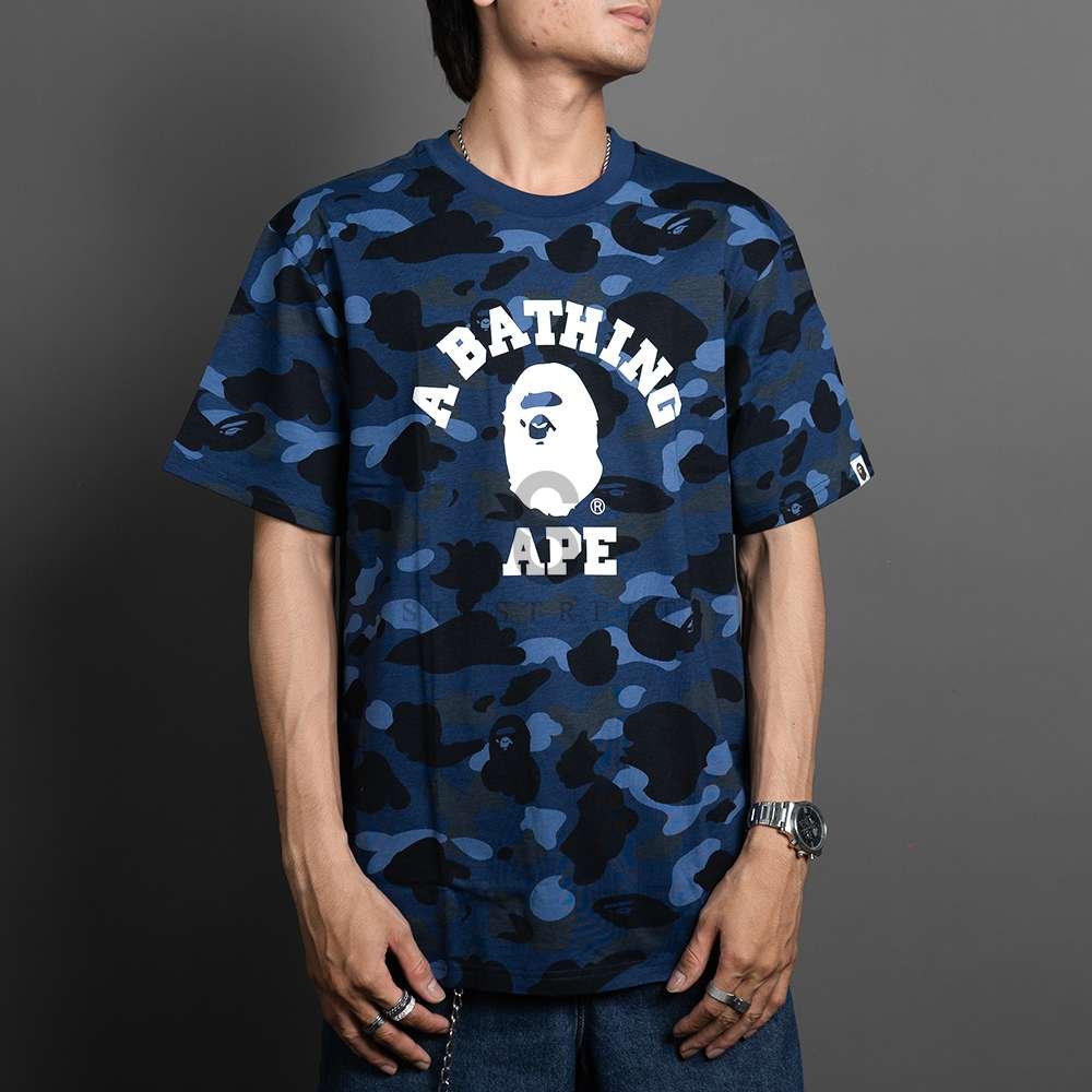 BAPE Tee ABC Camo College Navy