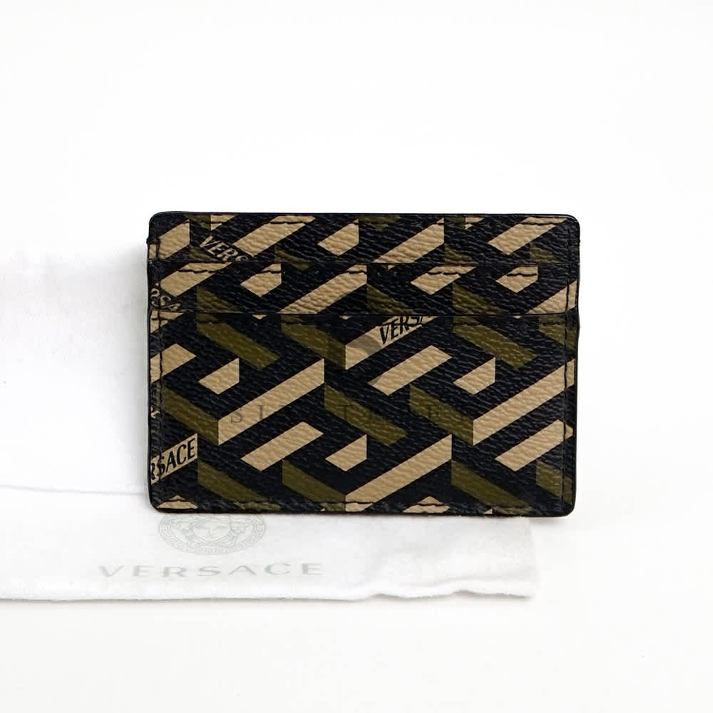 VERSACE Cardholder Monogram Khaki