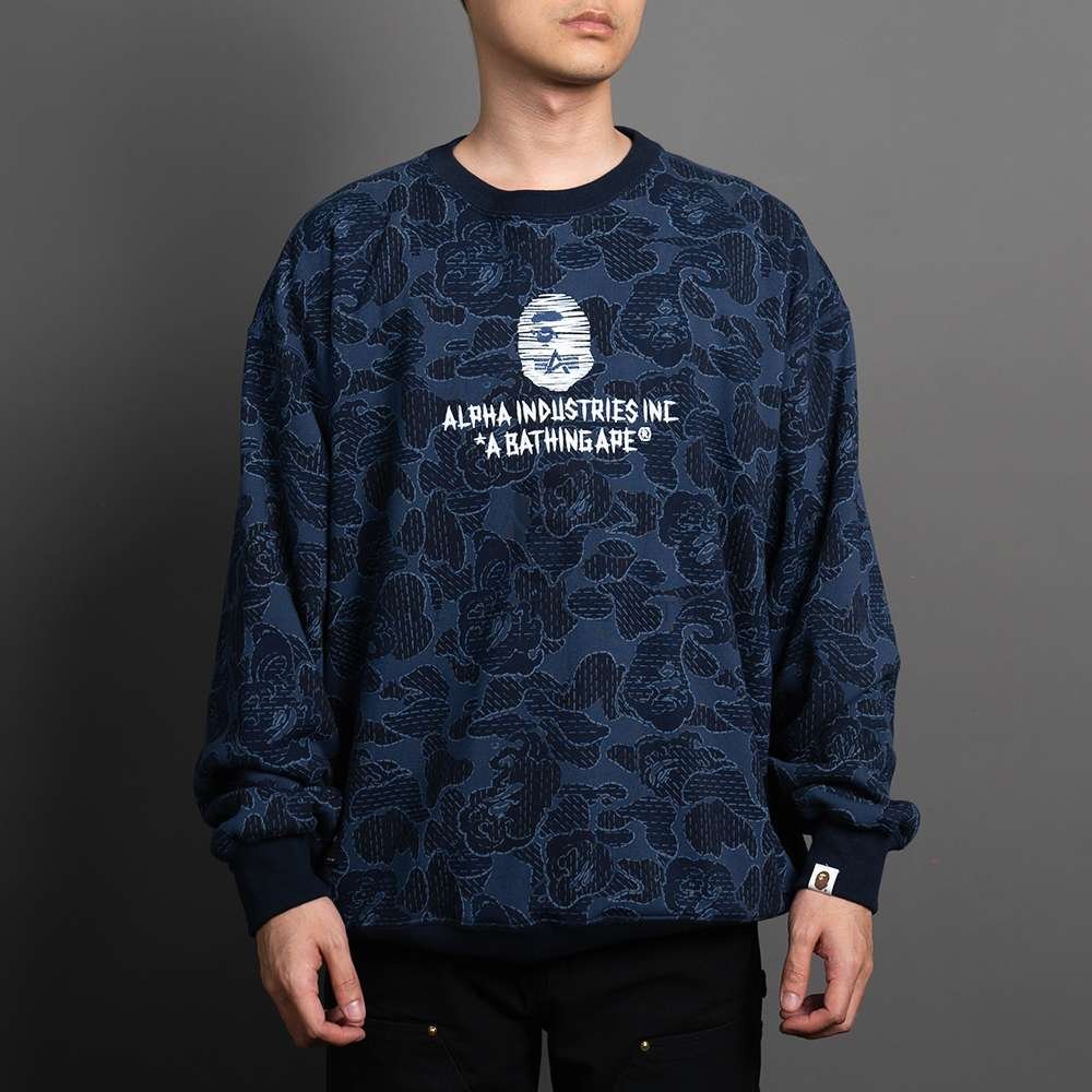 BAPE Sweater x Alpha Industries Navy
