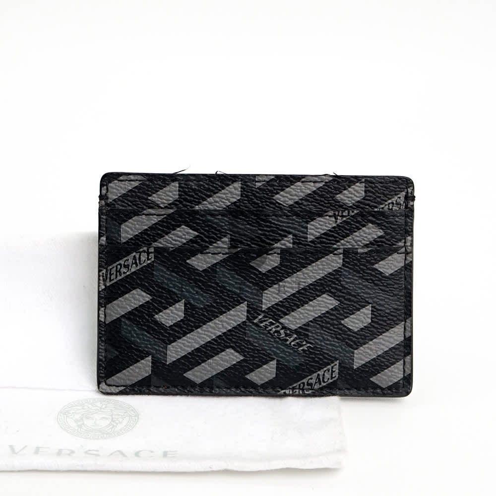 VERSACE Cardholder Monogram Grey