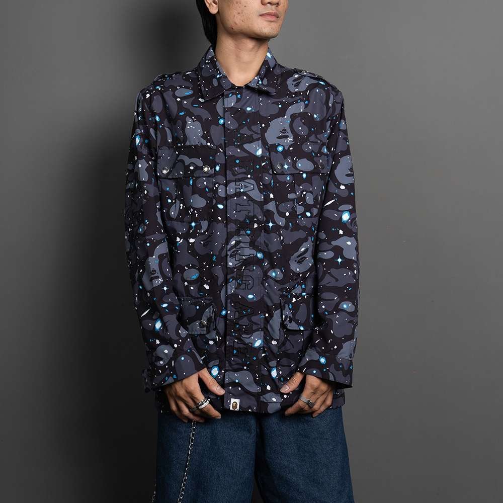 BAPE Jacket Military Space Camo Black