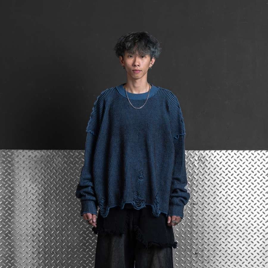 HIERARCHY STUDIOS Sweater Knit Flux Blue