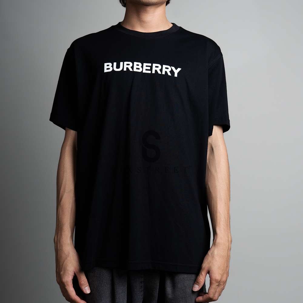 Burberry Tee Logo Print Cotton Black