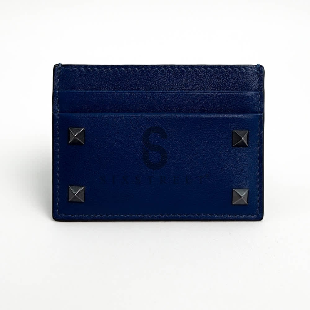 VALENTINO GARAVANI Cardholder Rockstud Blue